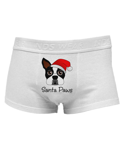 Santa Paws Christmas DogMens Cotton Trunk Underwear-Men's Trunk Underwear-NDS Wear-White-Small-Davson Sales