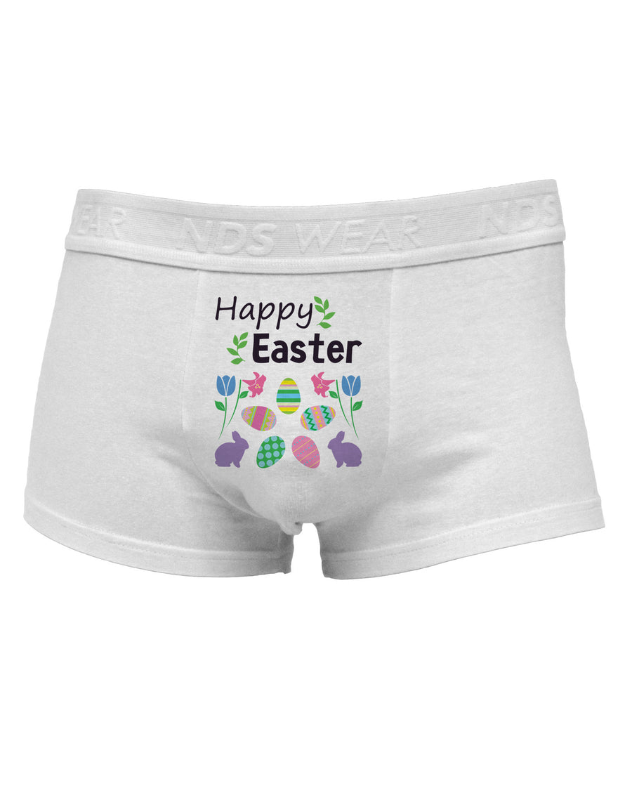 Happy Easter Design Mens Cotton Trunk Underwear-Men's Trunk Underwear-NDS Wear-White-Small-Davson Sales