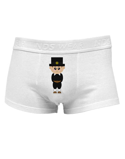 Cute Pilgrim Boy Thanksgiving Mens Cotton Trunk Underwear-Men's Trunk Underwear-TooLoud-White-Small-Davson Sales