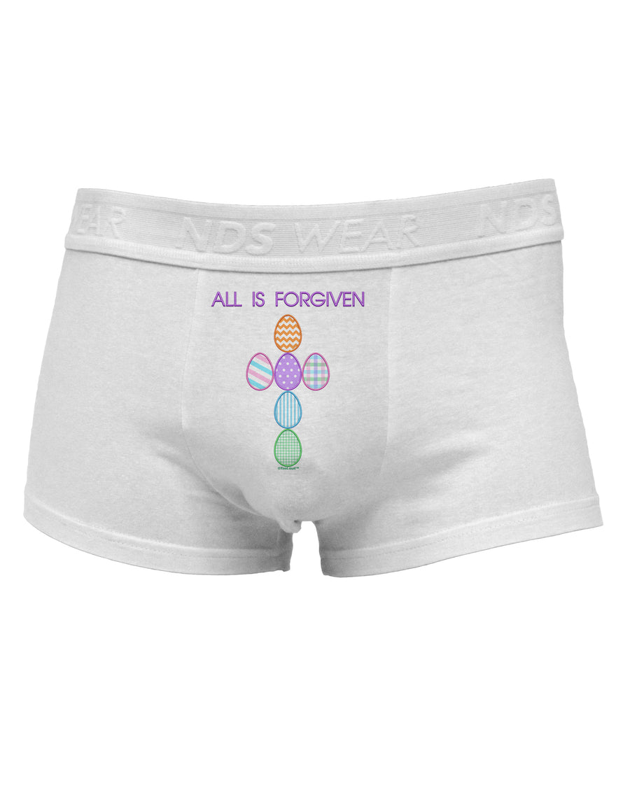 All is forgiven Cross Faux Applique Mens Cotton Trunk Underwear-Men's Trunk Underwear-NDS Wear-White-Small-Davson Sales