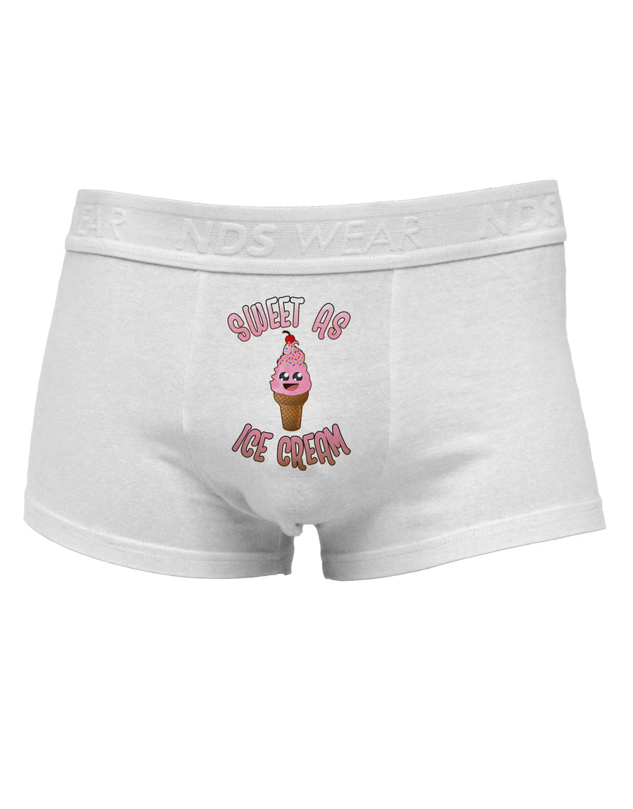 Cute Ice Cream Cone - Sweet As Ice Cream Mens Cotton Trunk Underwear-Men's Trunk Underwear-NDS Wear-White-Small-Davson Sales