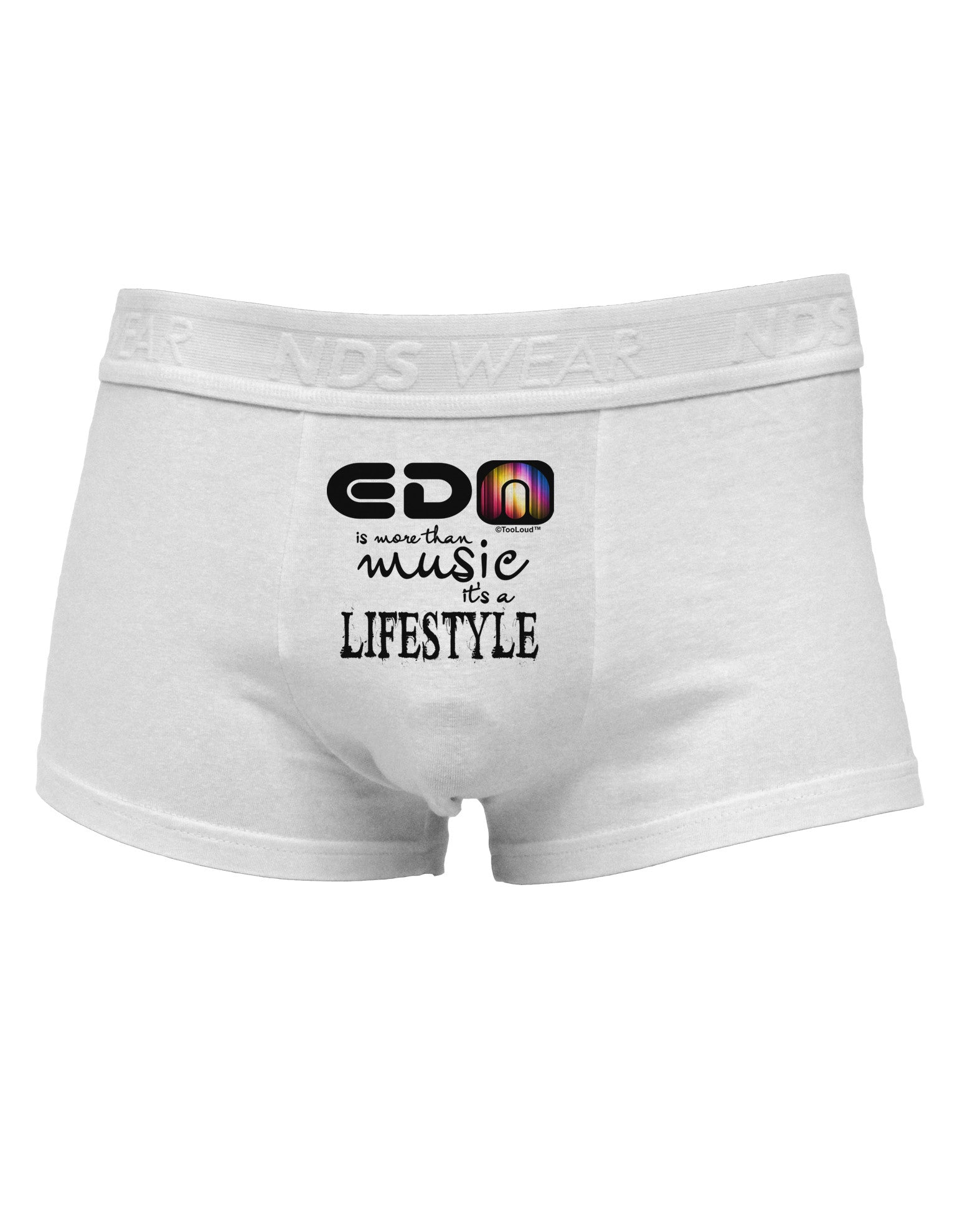 EDM - A Lifestyle Mens Cotton Trunk Underwear-Men's Trunk Underwear-NDS Wear-White-Small-Davson Sales