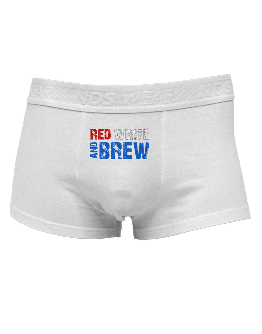 Red White and Brew Color Mens Cotton Trunk Underwear by TooLoud-Men's Trunk Underwear-NDS Wear-White-Small-Davson Sales