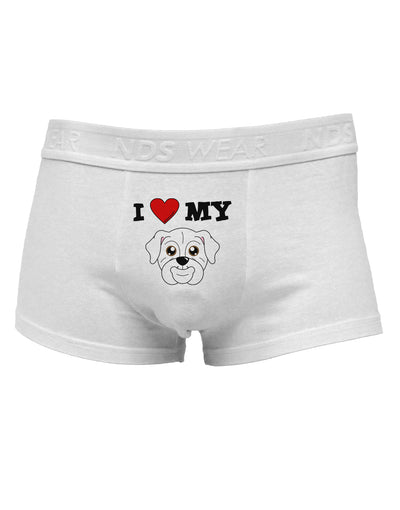 I Heart My - Cute Bulldog - WhiteMens Cotton Trunk Underwear by TooLoud-Men's Trunk Underwear-TooLoud-White-Small-Davson Sales