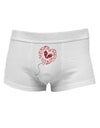 Broken Heart Popped Red Heart BalloonMens Cotton Trunk Underwear-Men's Trunk Underwear-NDS Wear-White-Small-Davson Sales