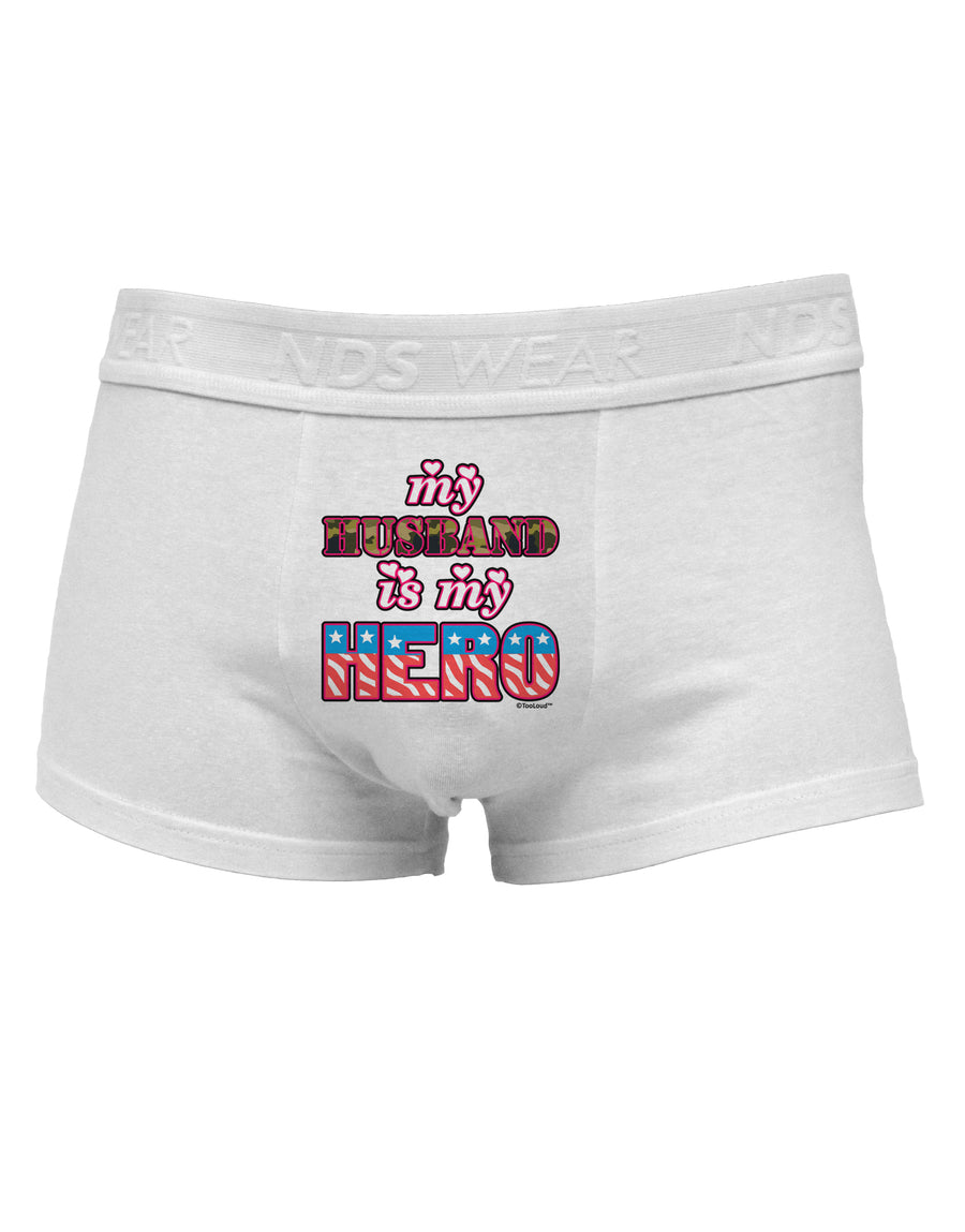 My Husband is My Hero - Armed Forces Mens Cotton Trunk Underwear by TooLoud-Men's Trunk Underwear-NDS Wear-White-Small-Davson Sales