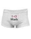 I Heart Math Mens Cotton Trunk Underwear by TooLoud-Men's Trunk Underwear-NDS Wear-White-Small-Davson Sales