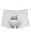 CO Fog Mountains Text Mens Cotton Trunk Underwear-Men's Trunk Underwear-NDS Wear-White-Small-Davson Sales