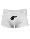 West Virginia - United States Shape Mens Cotton Trunk Underwear-Men's Trunk Underwear-NDS Wear-White-Small-Davson Sales