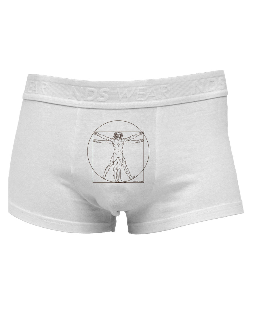 TooLoud Vitruvian Man Drawing Mens Cotton Trunk Underwear-Men's Trunk Underwear-NDS Wear-White-Small-Davson Sales