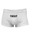 In Science We Trust Text Mens Cotton Trunk Underwear-Men's Trunk Underwear-NDS Wear-White-Small-Davson Sales