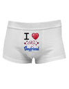 I Love Heart My BoyfriendMens Cotton Trunk Underwear-Men's Trunk Underwear-NDS Wear-White-Small-Davson Sales