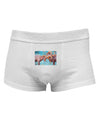 CO Bighorn Head Butt Watercolor Mens Cotton Trunk Underwear-Men's Trunk Underwear-NDS Wear-White-Small-Davson Sales