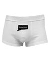 Connecticut - United States Shape Mens Cotton Trunk Underwear by TooLoud-Men's Trunk Underwear-NDS Wear-White-Small-Davson Sales