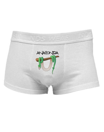 Anaconda Design Green Text Mens Cotton Trunk Underwear-Men's Trunk Underwear-TooLoud-White-Small-Davson Sales