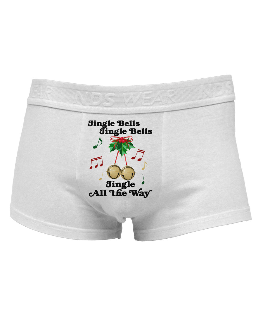 Jingle Bells All the way Mens Cotton Trunk Underwear-Men's Trunk Underwear-NDS Wear-White-Small-Davson Sales