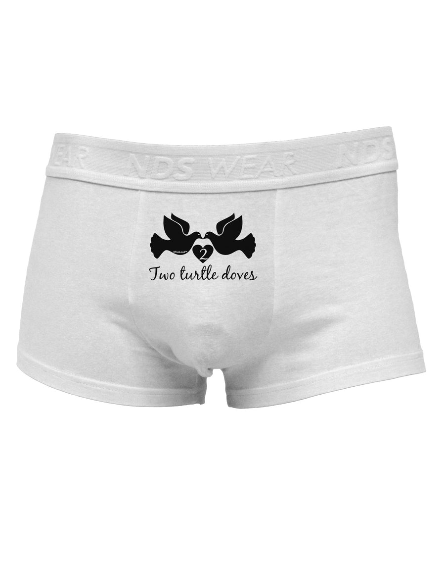 Two Turtle Doves Text Mens Cotton Trunk Underwear-Men's Trunk Underwear-NDS Wear-White-Small-Davson Sales