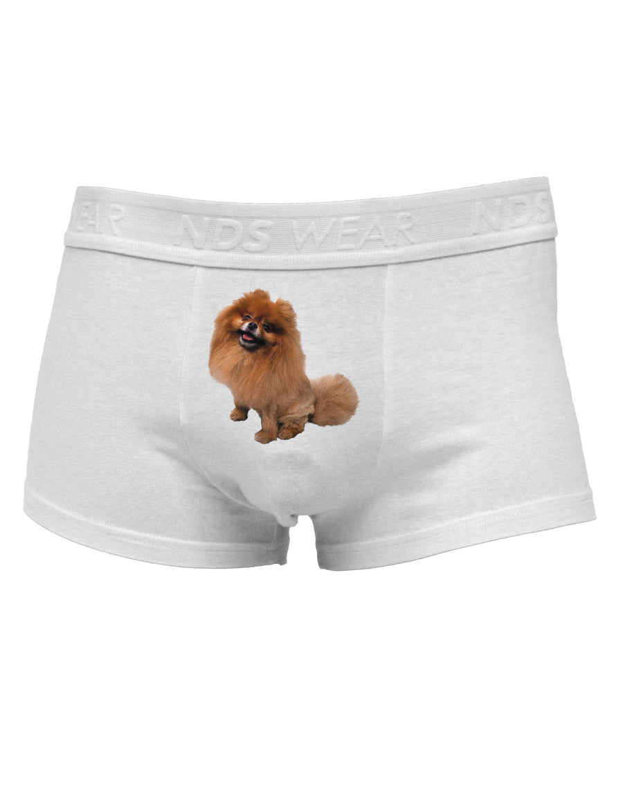 Pomeranian Sitting All Cute-Like Mens Cotton Trunk Underwear-Men's Trunk Underwear-NDS Wear-White-Small-Davson Sales