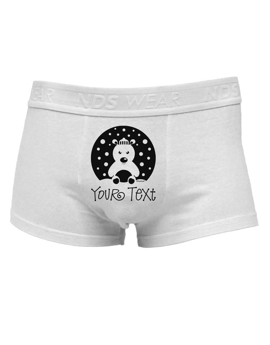 Personalized Matching Polar Bear Family Design - Your Text Mens Cotton Trunk Underwear-Men's Trunk Underwear-NDS Wear-White-Small-Davson Sales