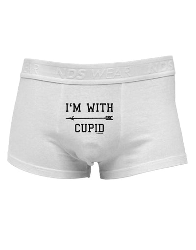 I'm With Cupid - Left ArrowMens Cotton Trunk Underwear by TooLoud-Men's Trunk Underwear-TooLoud-White-Small-Davson Sales