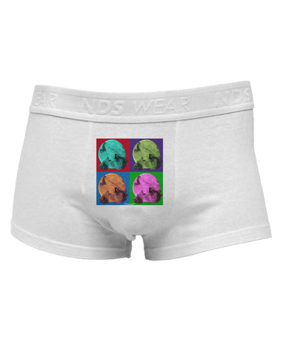 Three Wolves Howling - Pop-Art #1Mens Cotton Trunk Underwear by TooLoud-Men's Trunk Underwear-NDS Wear-White-Small-Davson Sales