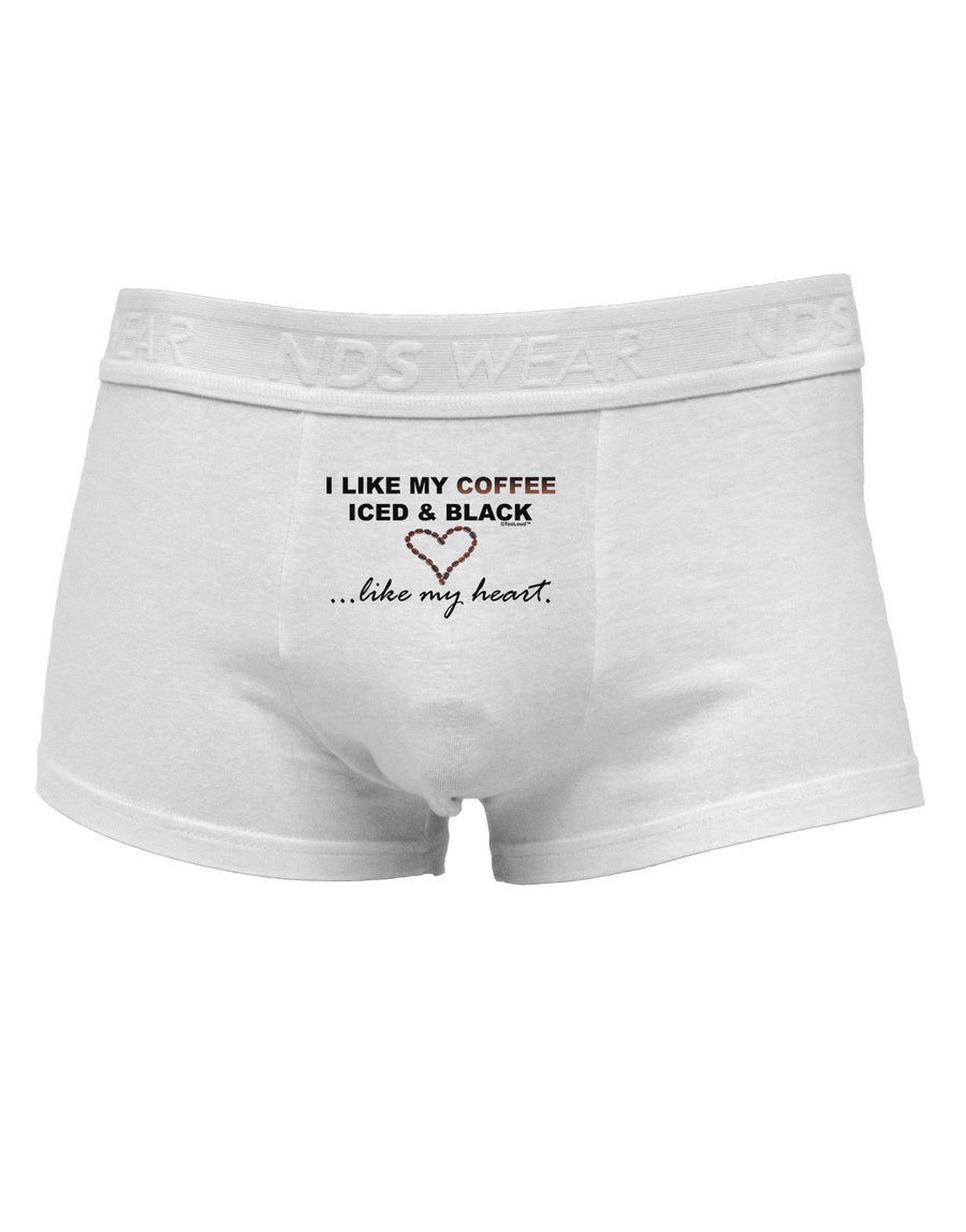 Coffee Iced and Black Mens Cotton Trunk Underwear-Men's Trunk Underwear-NDS Wear-White-Small-Davson Sales