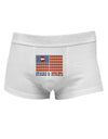 American Bacon Flag - Stars and Strips Mens Cotton Trunk Underwear-Men's Trunk Underwear-NDS Wear-White-Small-Davson Sales