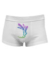 Tropical Feathers Mens Cotton Trunk Underwear-Men's Trunk Underwear-NDS Wear-White-Small-Davson Sales