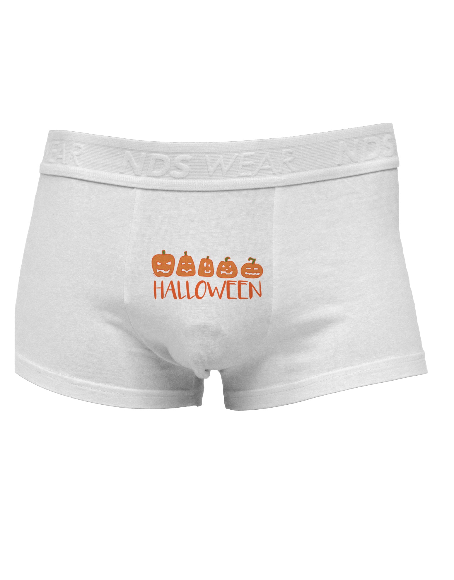 Halloween Pumpkins Mens Cotton Trunk Underwear-Men's Trunk Underwear-NDS Wear-White-Small-Davson Sales