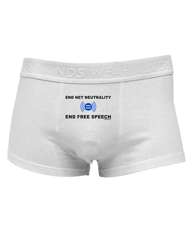 End Net Neutrality End Free SpeechMens Cotton Trunk Underwear-Men's Trunk Underwear-NDS Wear-White-Small-Davson Sales