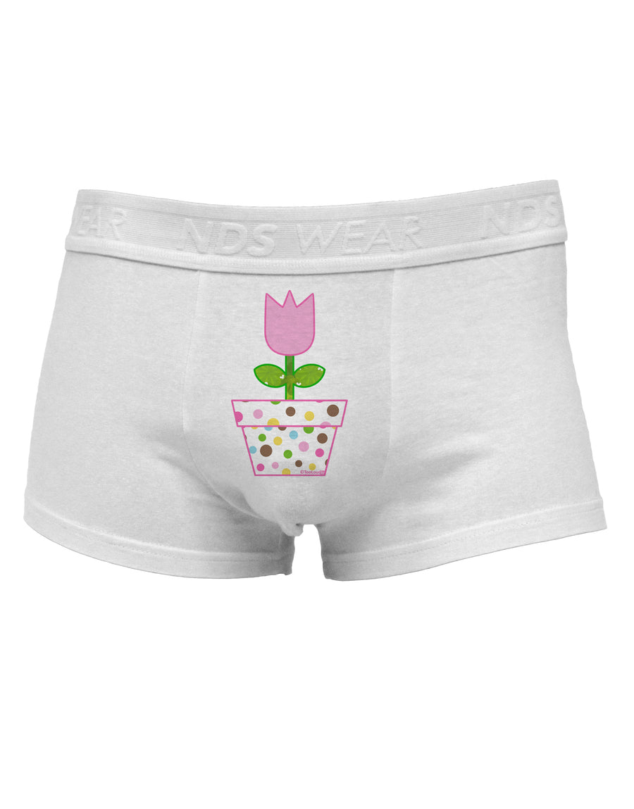 Easter Tulip Design - Pink Mens Cotton Trunk Underwear by TooLoud-Men's Trunk Underwear-NDS Wear-White-Small-Davson Sales