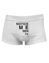 Notice Me Senpai Triangle Text Mens Cotton Trunk Underwear-Men's Trunk Underwear-NDS Wear-White-Small-Davson Sales