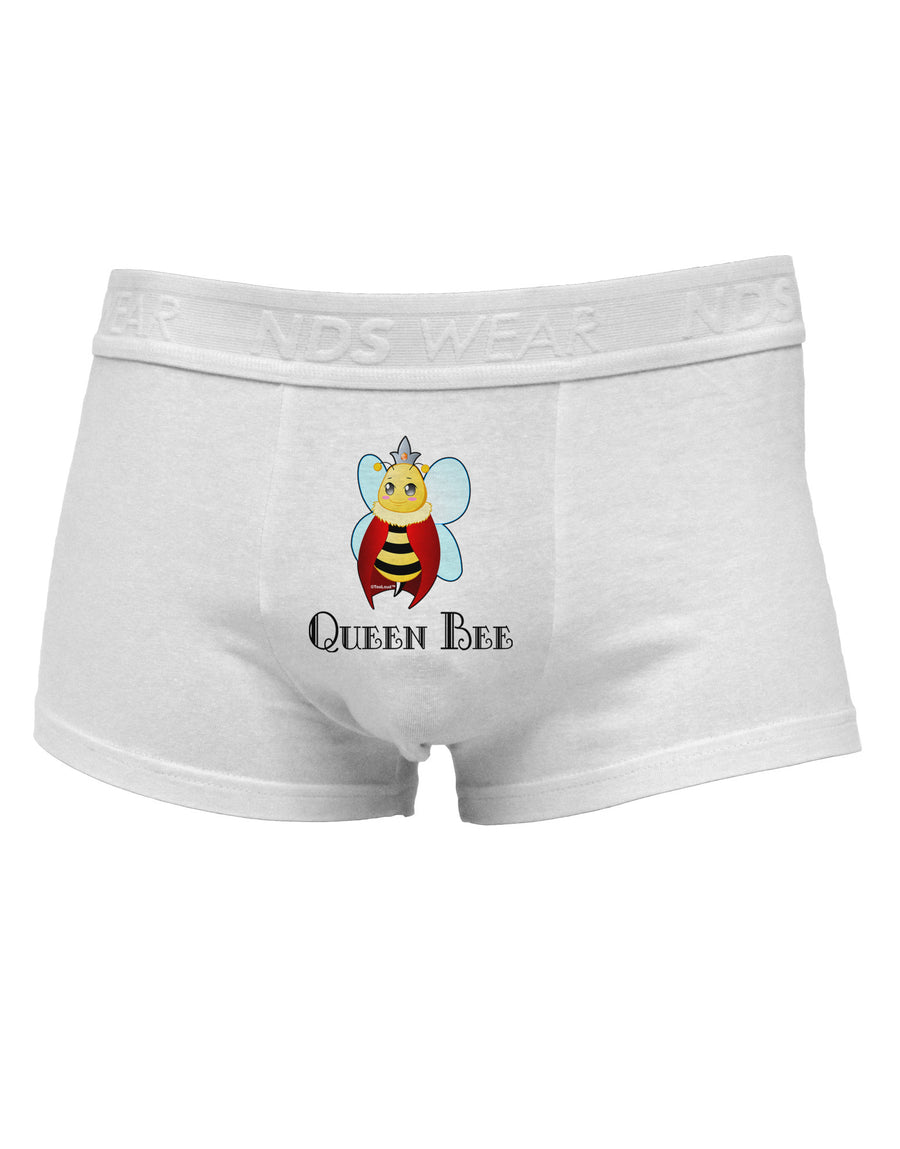 Queen Bee Text Mens Cotton Trunk Underwear-Men's Trunk Underwear-NDS Wear-White-Small-Davson Sales