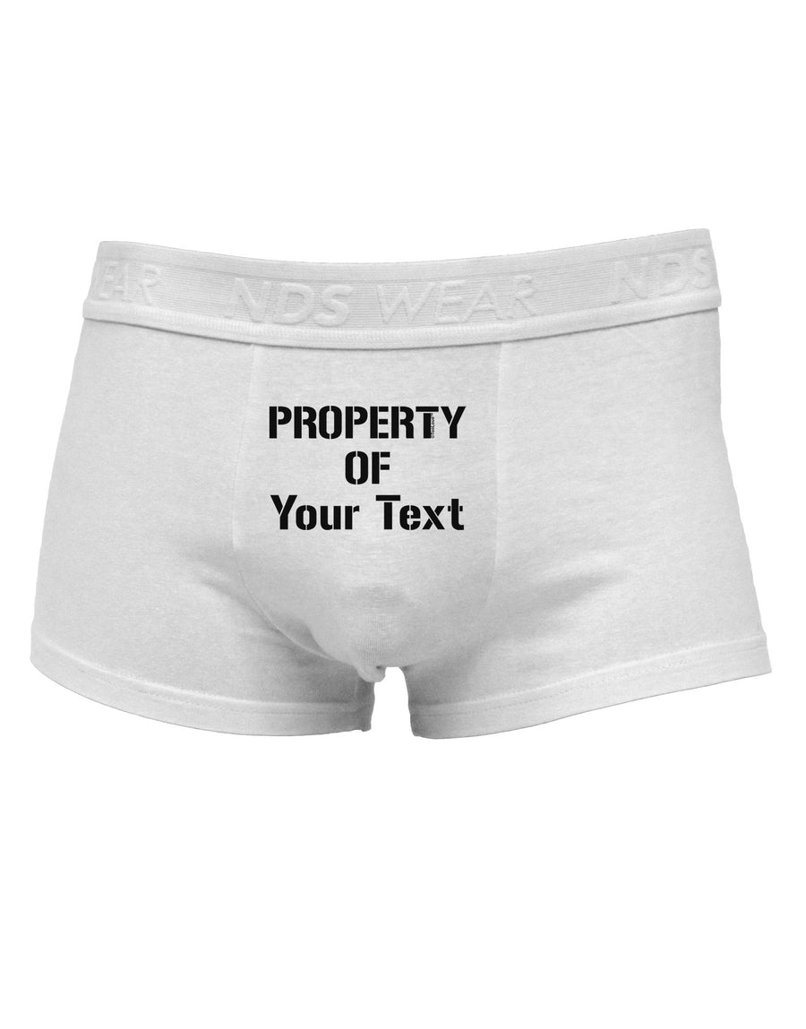 Personalized Property Of Mens Cotton Trunk Underwear-Men's Trunk Underwear-NDS Wear-White-Small-Davson Sales