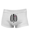 Black Skeleton Ribcage with Pink Heart Halloween Mens Cotton Trunk Underwear-Men's Trunk Underwear-TooLoud-White-Small-Davson Sales