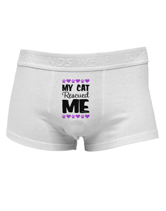 My Cat Rescued Me Mens Cotton Trunk Underwear-Men's Trunk Underwear-NDS Wear-White-Small-Davson Sales