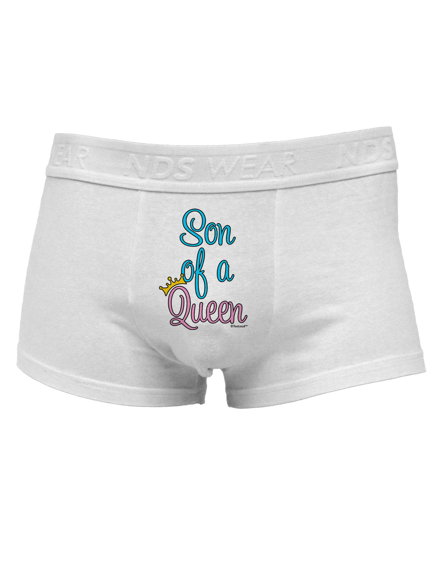 Son of a Queen - Matching Mom and Son Design Mens Cotton Trunk Underwear by TooLoud-Men's Trunk Underwear-NDS Wear-White-Small-Davson Sales