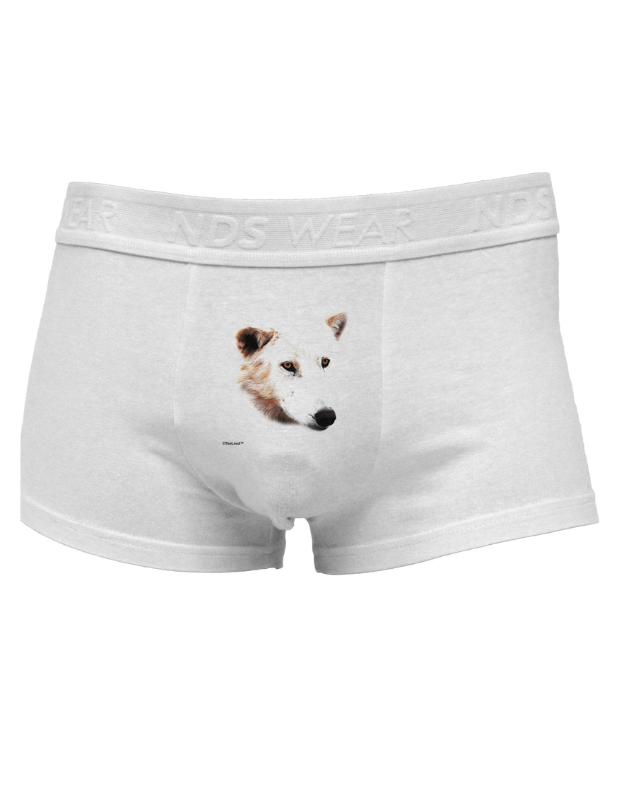 TooLoud White Wolf Head Cutout Mens Cotton Trunk Underwear-Men's Trunk Underwear-NDS Wear-White-Small-Davson Sales