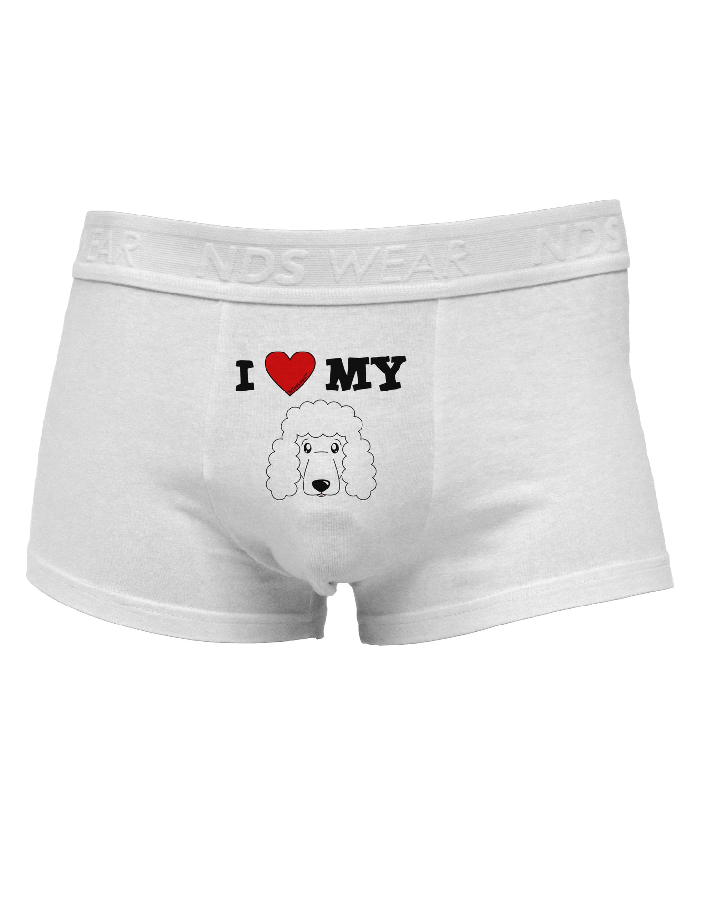 I Heart My - Cute Poodle Dog - WhiteMens Cotton Trunk Underwear by TooLoud-Men's Trunk Underwear-TooLoud-White-Small-Davson Sales