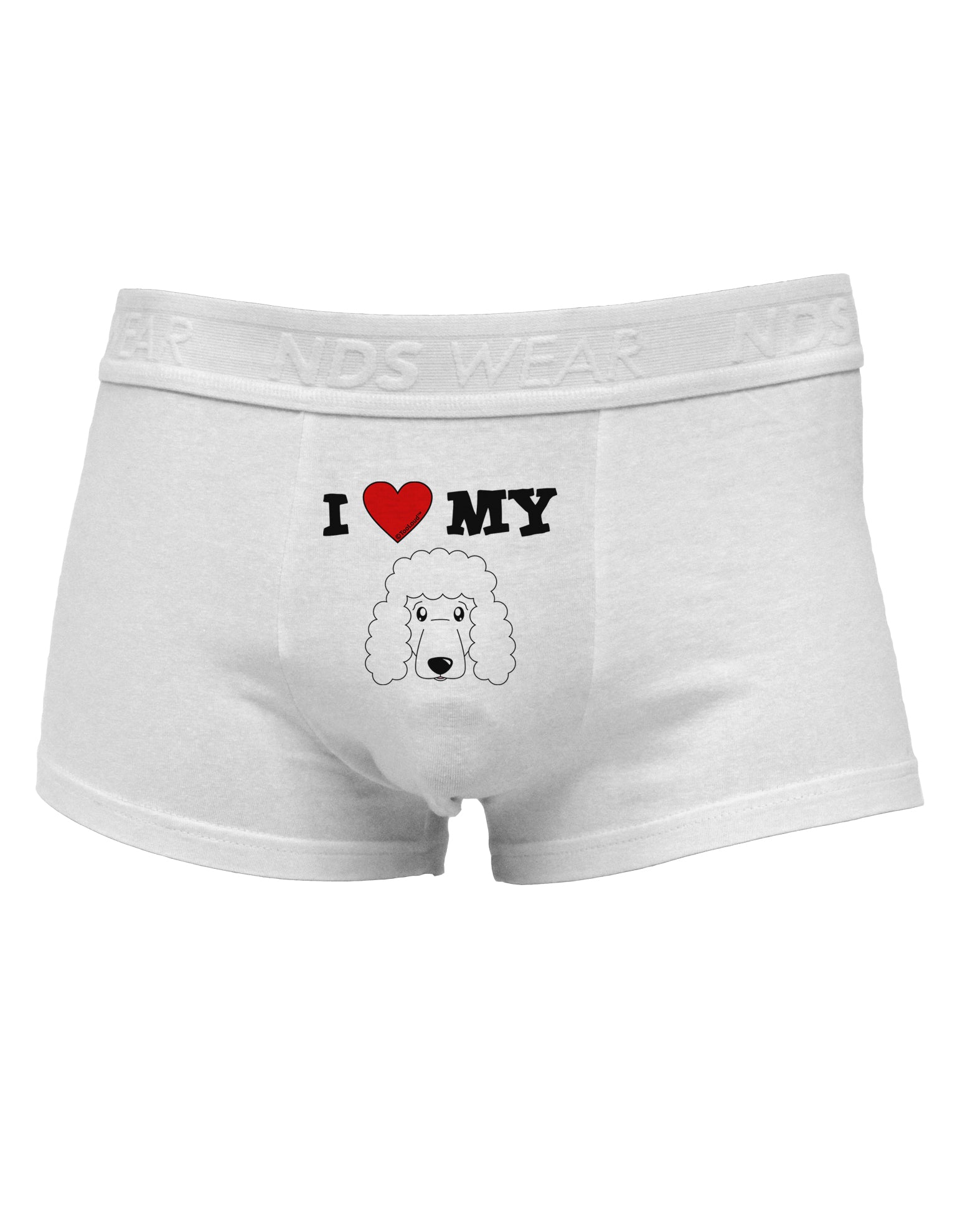 I Heart My - Cute Poodle Dog - WhiteMens Cotton Trunk Underwear by TooLoud-Men's Trunk Underwear-TooLoud-White-Small-Davson Sales