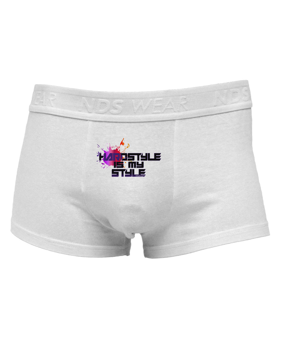 Hardstyle Is My Style Mens Cotton Trunk Underwear-Men's Trunk Underwear-NDS Wear-White-Small-Davson Sales