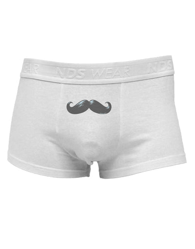 Big Gray MustacheMens Cotton Trunk Underwear-Men's Trunk Underwear-NDS Wear-White-Small-Davson Sales