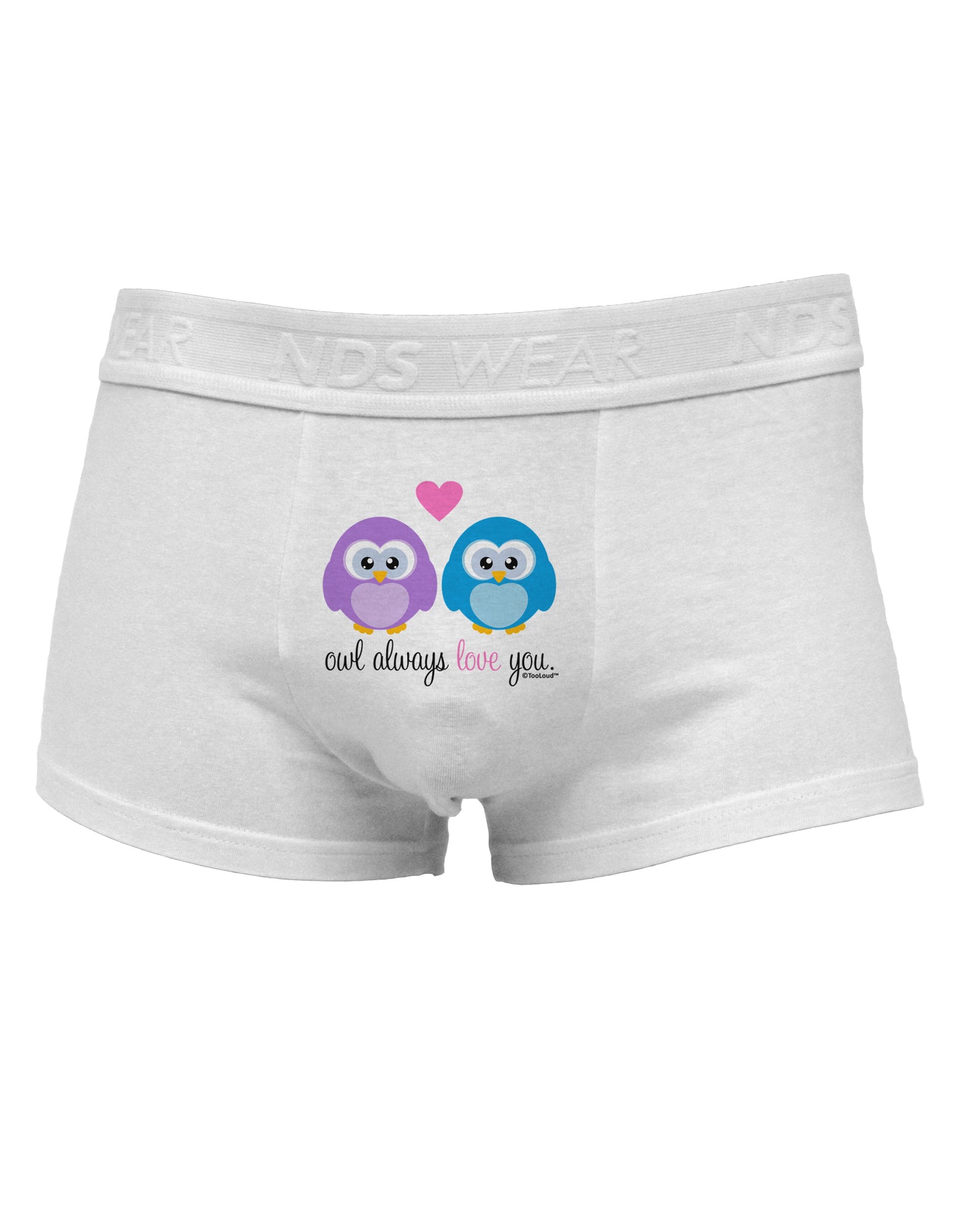 Owl Always Love YouMens Cotton Trunk Underwear by TooLoud-Men's Trunk Underwear-NDS Wear-White-Small-Davson Sales