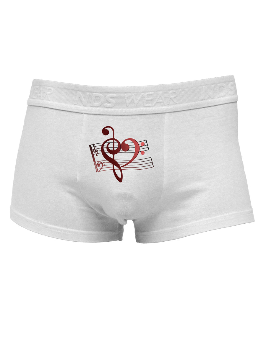 Heart Sheet Music Mens Cotton Trunk Underwear-Men's Trunk Underwear-NDS Wear-White-Small-Davson Sales