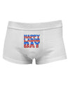 Happy Labor Day ColorText Mens Cotton Trunk Underwear-Men's Trunk Underwear-NDS Wear-White-Small-Davson Sales