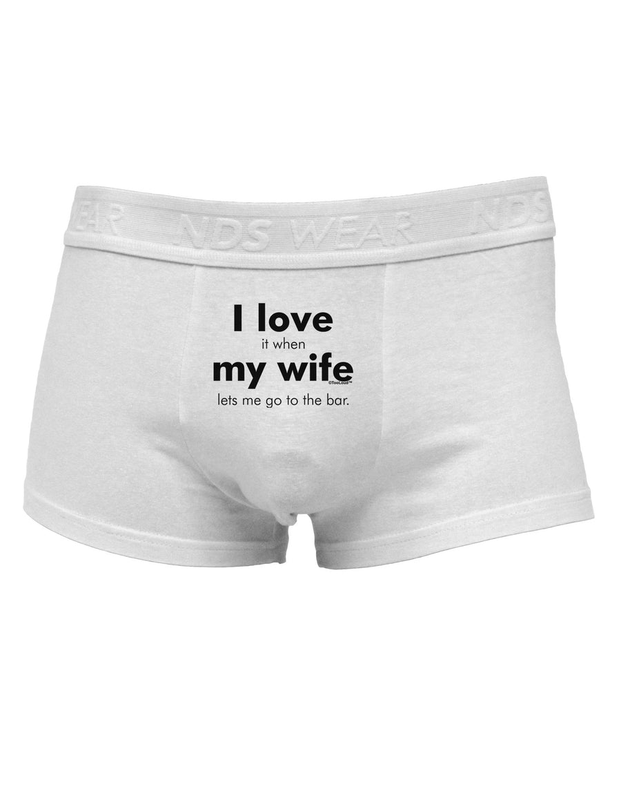 I Love My Wife - Bar Mens Cotton Trunk Underwear-Men's Trunk Underwear-NDS Wear-White-Small-Davson Sales