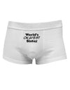 World's Okayest Sister Text Mens Cotton Trunk Underwear by TooLoud-Men's Trunk Underwear-NDS Wear-White-Small-Davson Sales