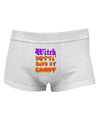 TooLoud Witch Betta Have My Candy Color Mens Cotton Trunk Underwear-Men's Trunk Underwear-NDS Wear-White-Small-Davson Sales