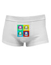 Clown Face Pop Art 2 Mens Cotton Trunk Underwear-Men's Trunk Underwear-NDS Wear-White-Small-Davson Sales