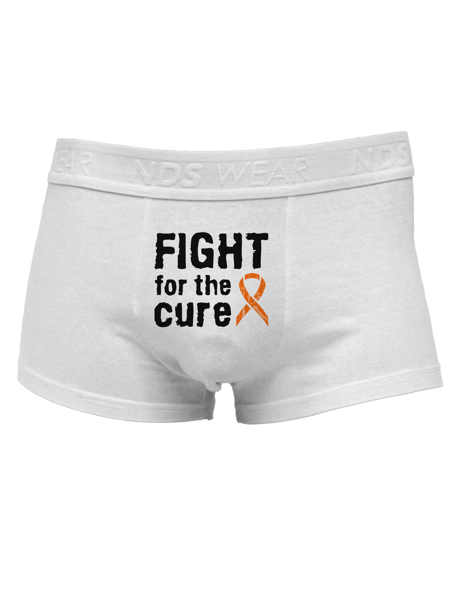 Fight for the Cure - Orange Ribbon Leukemia Mens Cotton Trunk Underwear-Men's Trunk Underwear-NDS Wear-White-Small-Davson Sales